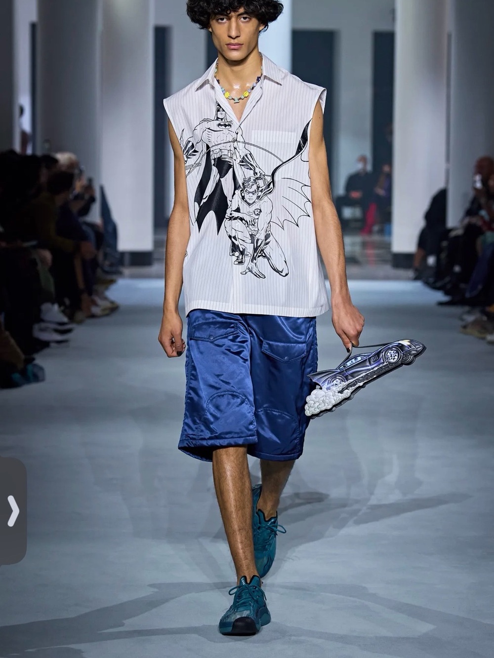 Lanvin DC Comics Runway Silk Batman Shorts